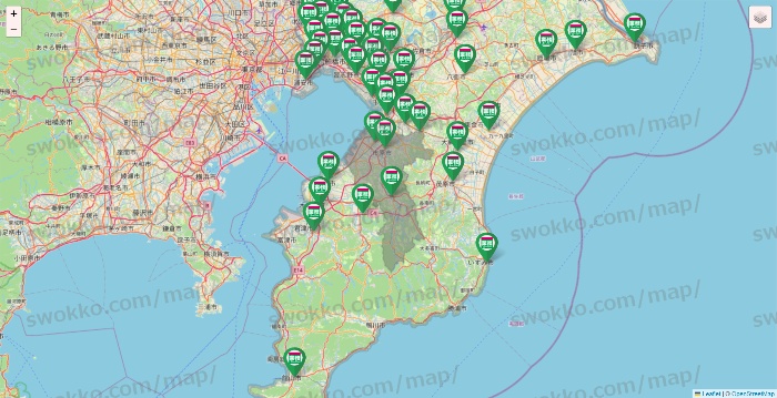 千葉県の業務スーパーの店舗地図
