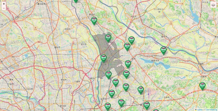 千葉県の業務スーパーの店舗地図