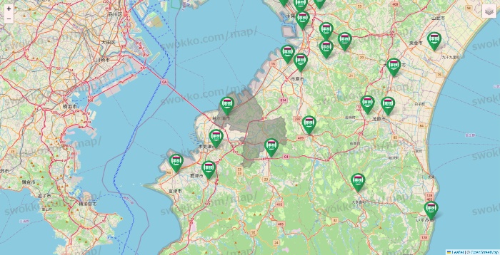 千葉県の業務スーパーの店舗地図