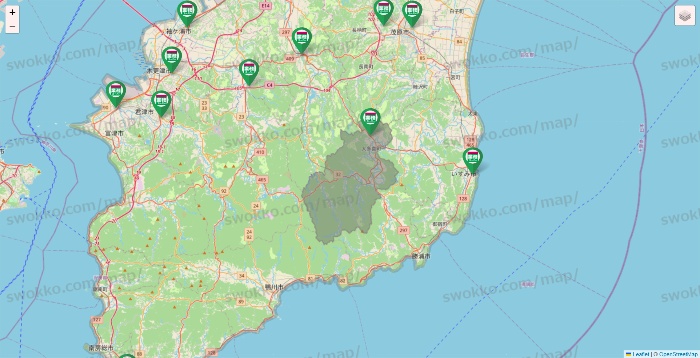 千葉県の業務スーパーの店舗地図
