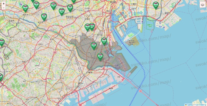 東京都の業務スーパーの店舗地図