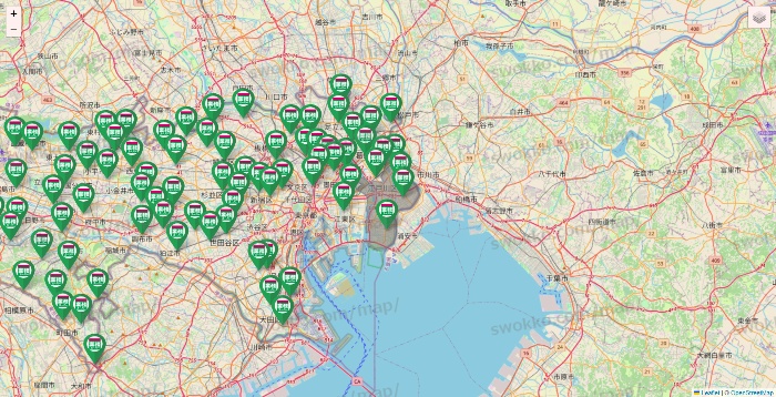東京都の業務スーパーの店舗地図