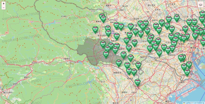東京都の業務スーパーの店舗地図