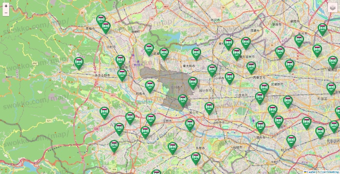 東京都の業務スーパーの店舗地図