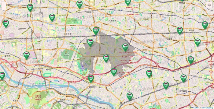 東京都の業務スーパーの店舗地図