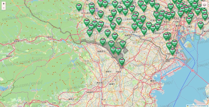 東京都の業務スーパーの店舗地図