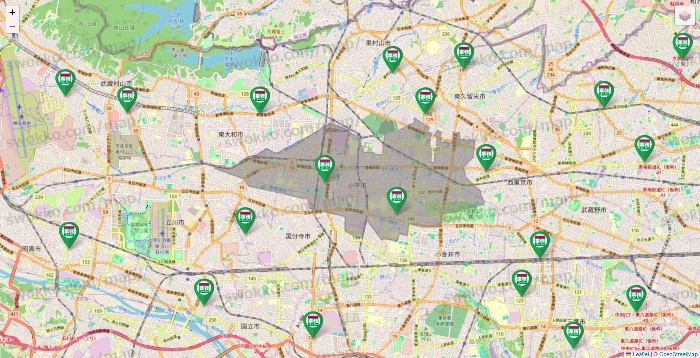 東京都の業務スーパーの店舗地図