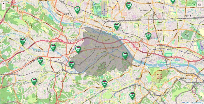 東京都の業務スーパーの店舗地図