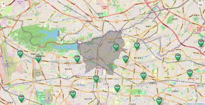 東京都の業務スーパーの店舗地図