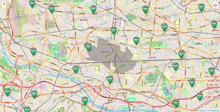 東京都の業務スーパーの店舗地図