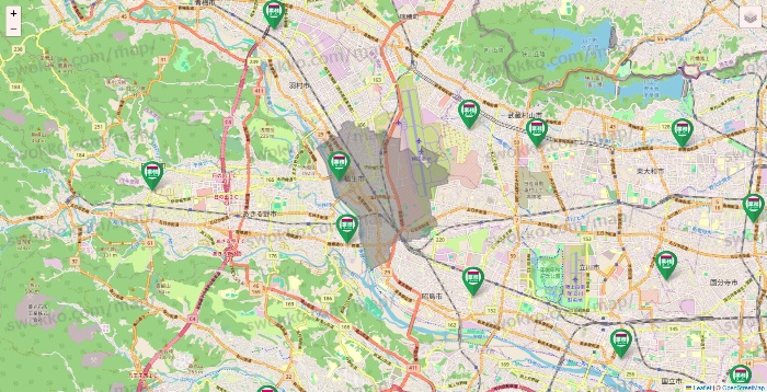 東京都の業務スーパーの店舗地図