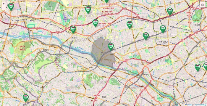 東京都の業務スーパーの店舗地図