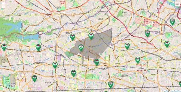 東京都の業務スーパーの店舗地図