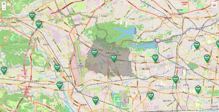 東京都の業務スーパーの店舗地図
