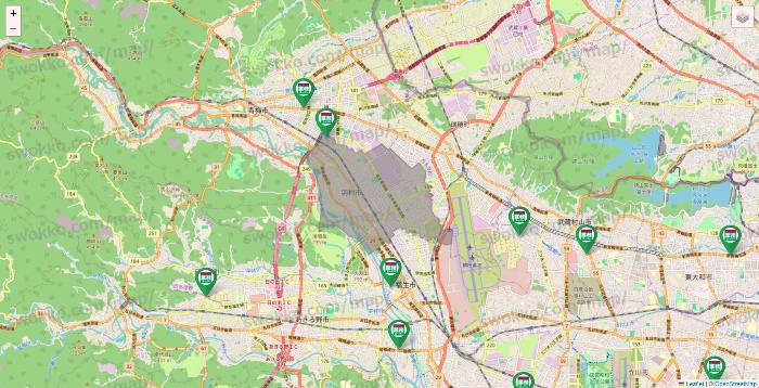 東京都の業務スーパーの店舗地図