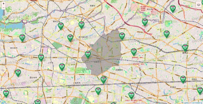 東京都の業務スーパーの店舗地図