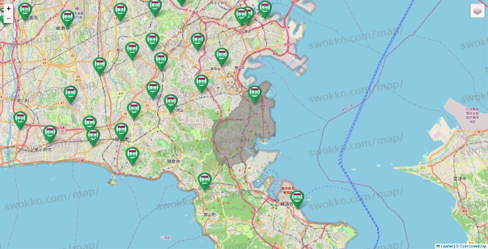 神奈川県の業務スーパーの店舗地図