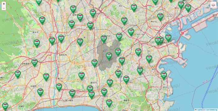 神奈川県の業務スーパーの店舗地図