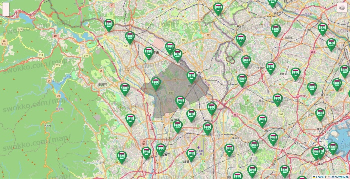 神奈川県の業務スーパーの店舗地図