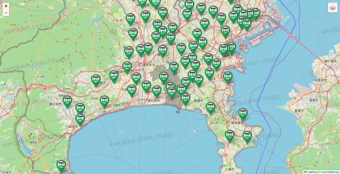 神奈川県の業務スーパーの店舗地図