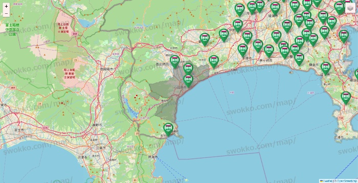 神奈川県の業務スーパーの店舗地図