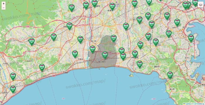 神奈川県の業務スーパーの店舗地図