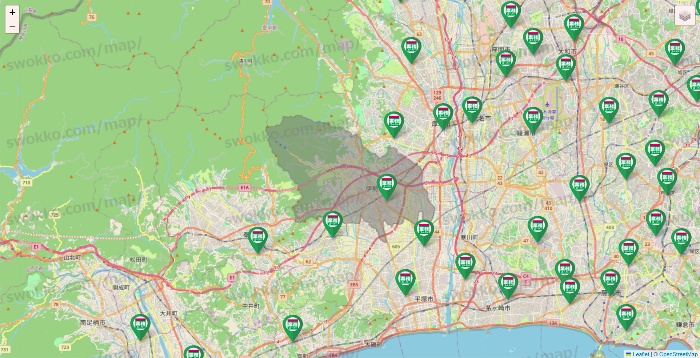 神奈川県の業務スーパーの店舗地図