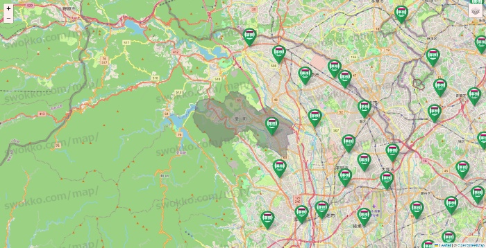 神奈川県の業務スーパーの店舗地図