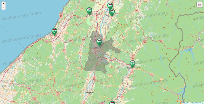 新潟県の業務スーパーの店舗地図