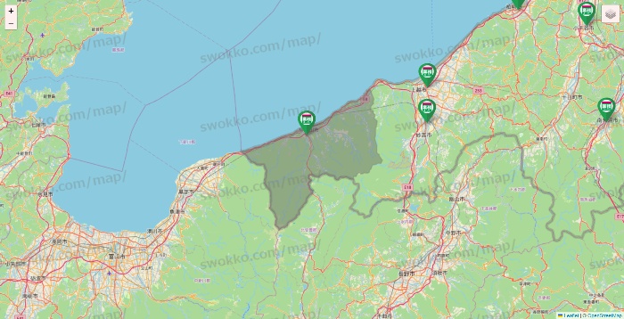 新潟県の業務スーパーの店舗地図