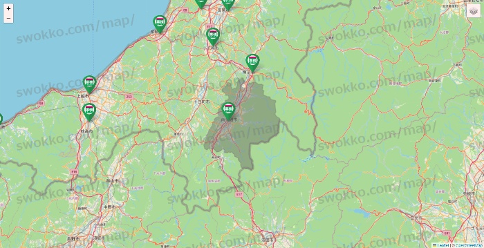 新潟県の業務スーパーの店舗地図