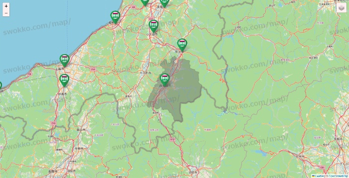 新潟県の業務スーパーの店舗地図