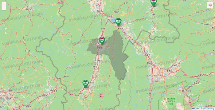 長野県の業務スーパーの店舗地図