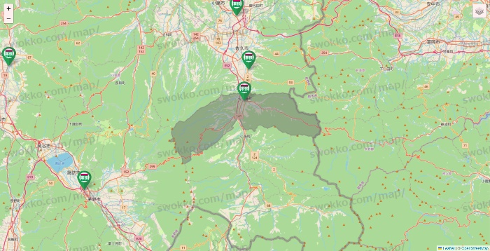 長野県の業務スーパーの店舗地図