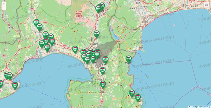 静岡県の業務スーパーの店舗地図