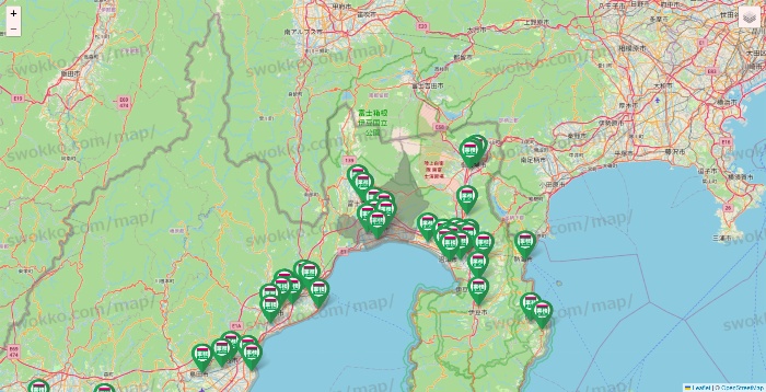 静岡県の業務スーパーの店舗地図