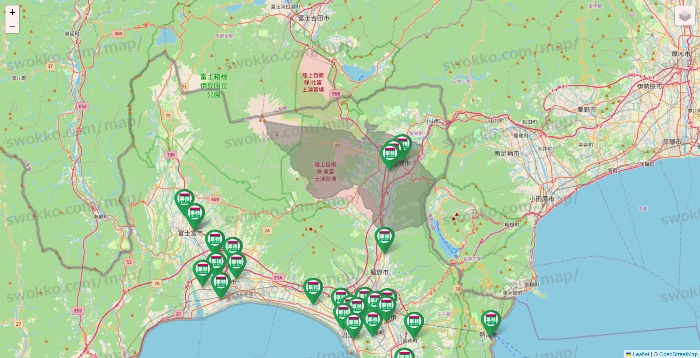 静岡県の業務スーパーの店舗地図