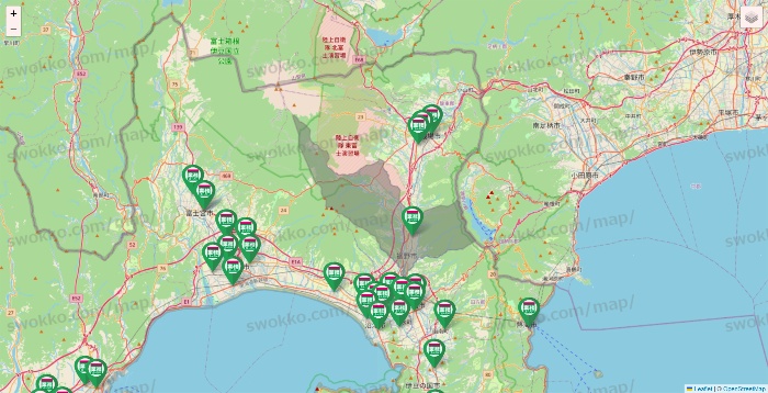 静岡県の業務スーパーの店舗地図