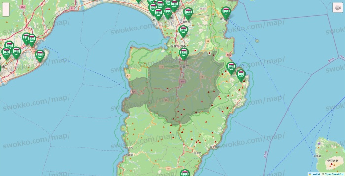 静岡県の業務スーパーの店舗地図