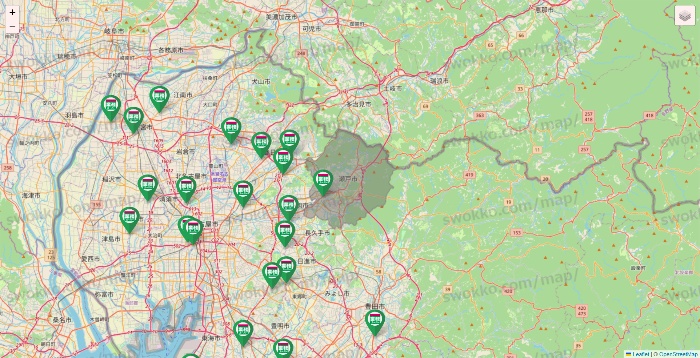 愛知県の業務スーパーの店舗地図