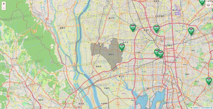 愛知県の業務スーパーの店舗地図