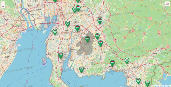 愛知県の業務スーパーの店舗地図