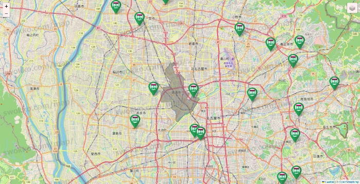 愛知県の業務スーパーの店舗地図