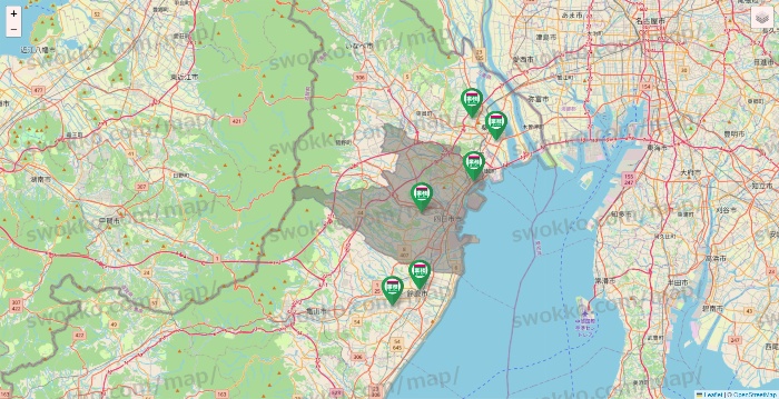 三重県の業務スーパーの店舗地図