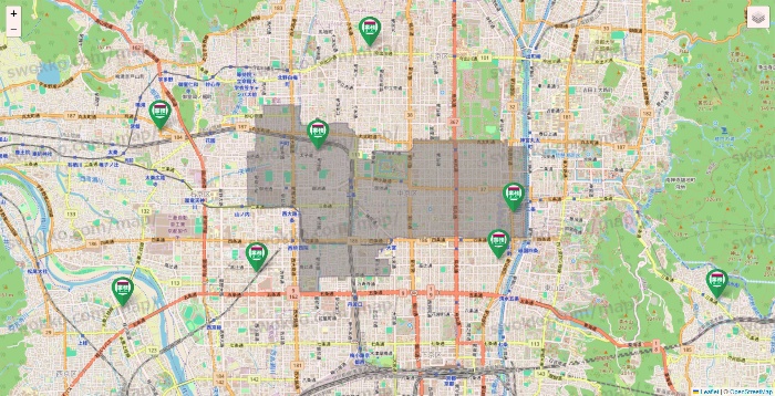京都府の業務スーパーの店舗地図