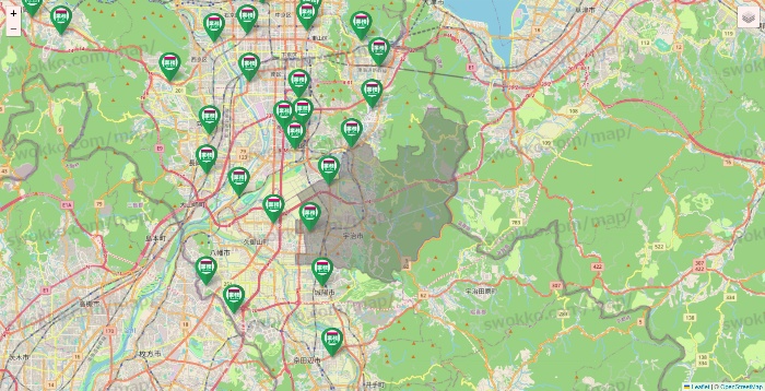京都府の業務スーパーの店舗地図
