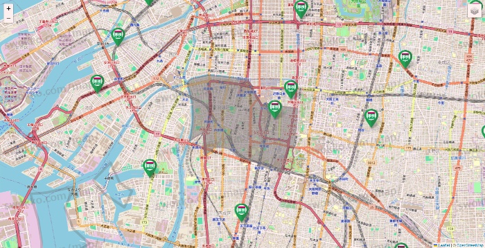 大阪府の業務スーパーの店舗地図