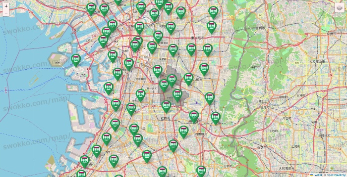 大阪府の業務スーパーの店舗地図