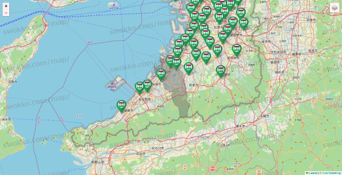 大阪府の業務スーパーの店舗地図