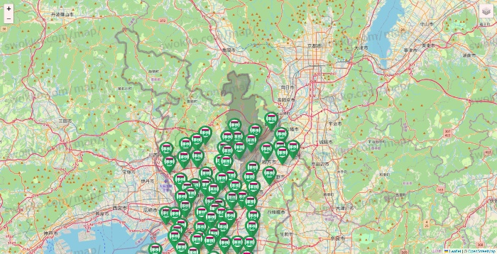 大阪府の業務スーパーの店舗地図